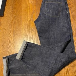 Naked and Famous raw selvedge denim - size 32 - Loomstate Selvedge